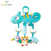 Брязкальце C 75371 "Хамелеон", пискавка, мелодія вітру, кільце для підвішування, в пакеті