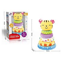 Пірамідка 678-18 "Левеня", м'яка, текстильна, в коробці