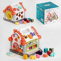 Музичний будиночок 16180 "WToys", ОЗВУЧУВАННЯ УКРАЇНСЬКОЮ МОВОЮ, підсвічування, звуки, 8 пісень, сортер, рахунки, в коробці