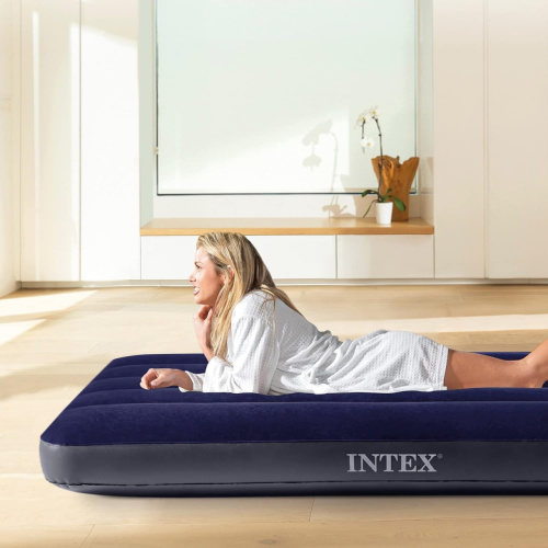 Надувний матрац Intex 64756 «Dura-Beam» (25*76*191 см, одномісний, до 136 кг) фото 10