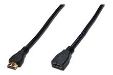 Картинка  Кабель ASSMANN HDMI High speed + Ethernet (AM/AF) 3.0m, black (AK-330201-030-S) магазин cd-market