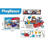 Риболовля BQ 988 E човен, автоматична подача води, на батарейках, механічний гачок, рибки, вудочка, посуд, в коробці