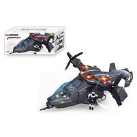 Літак 286-12 звук, підсвічування, колесо вільного ходу, автоматичне обертання лопастей, фігурки, в коробці