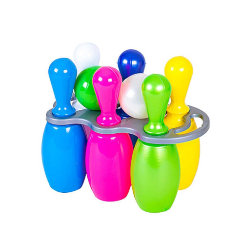 Кеглі з ручкою 024/3 6 + 2 кулі, "BAMSIC"