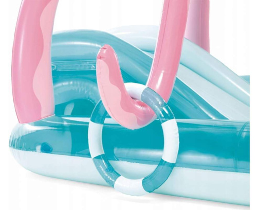 Дитячий надувний ігровий центр Intex 56138 «Восьминіг» (150*183*234 см, басейн 229 л, гірка, фонтан, 6 іграшок, ненадувне дно, до 45 кг) фото 10