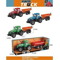 Трактор 0488-303 C 3 види, звуки, інерційний механізм, навісне обладнання, в коробці ВИДАЄТЬСЯ МІКС ВИДІВ