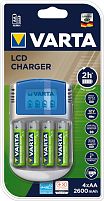Картинка  Зарядное устройство VARTA LCD CHARGER+4xAA 2500 mAh (57070201451) магазин cd-market
