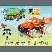 Машина на радіокеруванні ZJ 238-65 A 2 кольори, акумулятор 3.7 V, пульт 2.4 Ghz, браслет, підсвічування, роликові колеса, парогенератор, в коробц