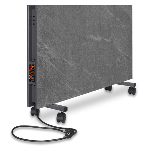 Електрична інфрачервона керамічна панель (обігрівач) EraFlyme C2/1200PG (1.2 kW, 22 кв.м, графіт, клімат-контроль, двостороння, колеса, 6*45*90 см.)