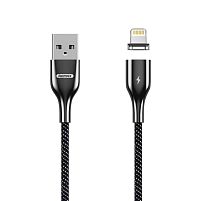 Картинка  Кабель Remax Cigan Powerful Magnet Lightning 3.0A Data/Charge 1M, black (RC-156I-BLACK) магазин cd-market