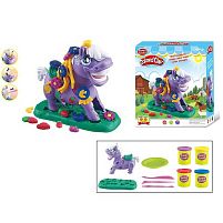 Тісто для ліплення F 018-7 "Colored Clay", 4 кольори тіста, аксесуари, в коробці