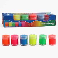 Гуаш C 72696 6 кольорів, неонові фарби, в коробці