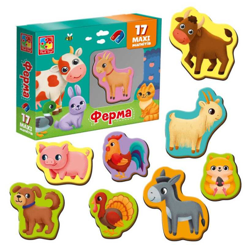 Набір магнітів "Ферма" VT 3106-24 укр "Vladi Toys"