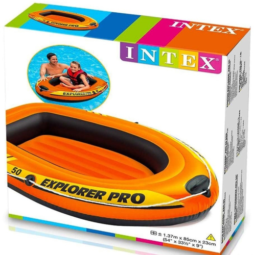 Човен надувний Intex 58354 «Explorer Pro 50» (85*137 см, гребний, дитячий, одномісний, трикамерний, надувне дно, до 40 кг.) фото 3