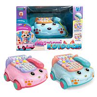 Музичний котофон 21607 "WToys",2 кольори,ОЗВУЧ. УКР. МОВОЮ, пісні, казки, світло, ноти, віршики, скоромовки, загадки, гра на швидкість, в коробці