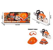 Набір інструментів 192 H 2/2 4 елементи, звук, ланцюгова пила, каска, окуляри, рукавички, в коробці