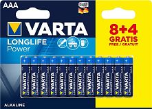 Картинка  Батарейка VARTA LONGLIFE POWER AAA BLI 12 (8+4) ALKALINE (04903121472) магазин cd-market