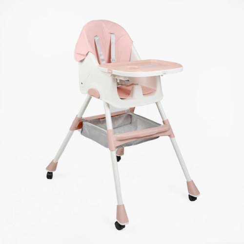 Стільчик для годування Toti TL-41173 (22*110 см, сталева конструкція, регулювання спинки, сидіння, висота, кошик, ремінь, 4 колеса, до 30 кг)