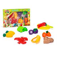 Набір продуктів “Кулінарна фантазія” 77360 "WToys", 18 елементів, на липучках, дошка для нарізання, ніж, в коробці