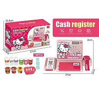 Касовий апарат QY 0087-12 18 предметів, муляж грошей, звук, підсвічування, банківська картка, кошик, в коробці