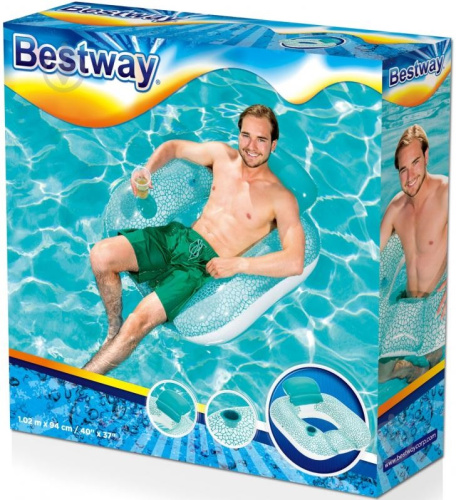 Надувне коло BestWay 43097 (94*102 см, підсклянник, спинка) фото 6