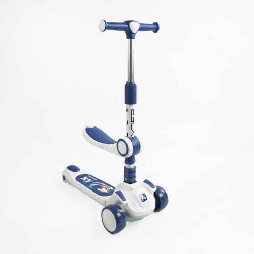 Самокат-беговел триколісний Skyper FJ-59060 (колеса: передні Ø4,92"/заднє Ø3,94"/PU, рама алюм./складна, сидіння, навіс, батьк. ручка, до 25/50 кг) фото 6