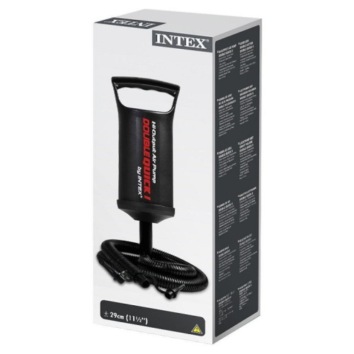 Насос ручний Intex 68612 «Double Quick I Hand Pump» (об'єм: 0,9 L., висота: 29 см., 3 насадки, шланг 1 м., надування/зування) фото 5