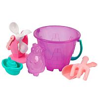 Набір для гри з піском 9987 "Technok Toys", відерце, млин, лопатка, грабельки, форма для піску, в сітці