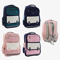 Рюкзак C 72844 4 кольори, розмір: 37х17х45 см, 1 відділення, 5 кишень, нагрудний ремінь, регульовані лямки, на блискавці, в пакеті, ВИДАЄТЬСЯ ТІЛ