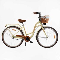 Велосипед міський Corso DM-28012 «Dream» (клдеса: Ø28", рама: 18"/алюмінієва, 3 швидкісті, гальма: заднє/переднє, багажник, кошик на кермі)