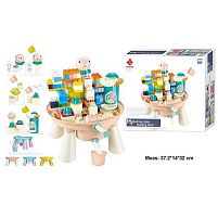 Конструктор 77017 133 елементи, столик, водяні іграшки, кухлик, антиковзкі наліпки, інструкція, в коробці