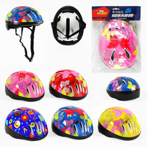 Шолом C 64599 "TK Sport", окружність - 53 см, в пакеті, ВИДАЄТЬСЯ ТІЛЬКИ МІКС ВИДІВ