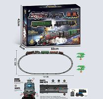 Залізниця 602 B 5 вагонів довжиною 93см, дорога 99х138 см, підсвічування, парогенерація, звук-беззвучний режим, рух вперед-назад, акумулятор 3.7V