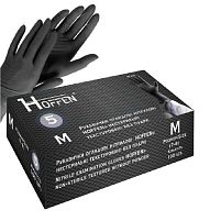 Рукавички нітрилові M Hoffen 5.0г нестерильні текстуровані б/п 50пар/уп Stenson HFN-13501M
