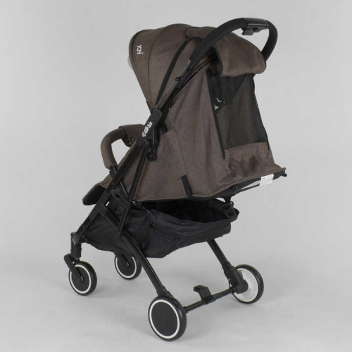 Коляска дитяча прогулянкова Joy Vittoria 71055 (цвет КОРИЧНЕВЫЙ ЛЕН, рама алюминиевая, футкавер, телескопическая ручка) фото 4