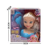 Манекен для зачісок LK 1714 F аксесуари, гребінець, корона, в коробці