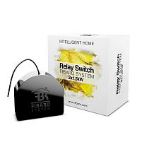 Картинка  Умное реле Fibaro Relay Switch 2x1.5kW, Z-Wave, 230V, 2 сухих контакта, черный (FGS-222_ZW) магазин cd-market