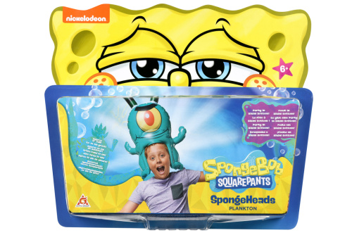 Картинка  Игрушка-головной убор SpongeBob SpongeHeads  Plankton (EU690604) от магазина cd-market фото 5