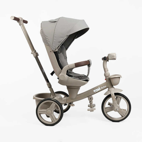 Велосипед дитячий триколісний Toti 6590-3 (колеса: переднє Ø10"/задні: Ø8"/PU, рама: сталь/складна, батьківська ручка, навіс, музична фара, до 25 кг) фото 4