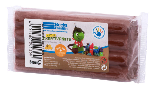 Картинка  Пластилин восковой Becks Plastilin 250г коричневый B100090 от магазина cd-market