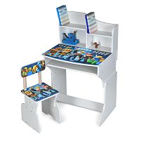Парта шкільна Bambi M 904-6 «Roblox» (55*65,5*111 см, стілець, поляця для книг, полиця під столом, підніжка)