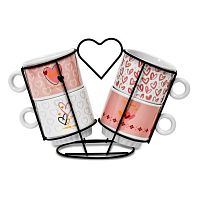 Чашки на підставці "My love" 5пр/наб 250мл Stenson R93941