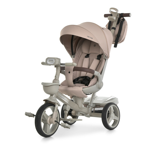 Картинка  Велосипед дитячий триколісний El Camino ME 1162-1 Taupe Beige «VECTOR» (колеса: передні Ø10,2"/задні Ø9"/PU, рама: сталь, батьк. ручка, до 25 кг) от магазина cd-market