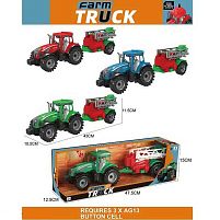 Трактор 0488-305 C 3 види, звуки, інерційний механізм, навісне обладнання, в коробці ВИДАЄТЬСЯ МІКС ВИДІВ
