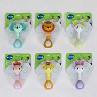 Брязкальце 3134 "Hola" мелодії, звуки, підсвічування, 6 видів, на листі, ВИДАЄТЬСЯ ТІЛЬКИ МІКС ВИДІВ