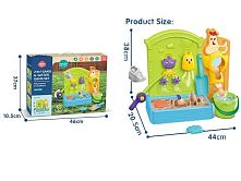 Пісочниця з риболовлею HG 1240 магнітна риболовля, пасочки, відро, лопатка, водяний млинець, лійка, в коробці