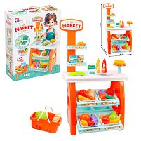 Іграшковий набір "Маркет" 0730 "Technok Toys", 33 елементи, наліпки, гроші, банківський термінал, тортівниця, продукти, в коробці