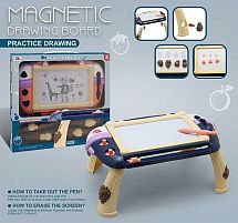 Столик для малювання CJ 6004-1 PM магнітна дошка, штампи, в коробці