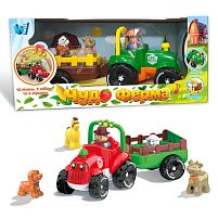 Трактор музичний 37586 "WToys", ОЗВУЧУВАННЯ УКРАЇНСЬКОЮ МОВОЮ, підсвічування фар, віршики, казки, пісні, назви і звуки тварин, рух вперед, в ко