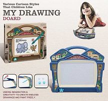 Дошка для малювання CJ 6011 E-1 магнітна, штампи, в коробці